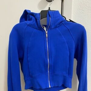 Lululemon Blue Scuba Cropped Full Zip